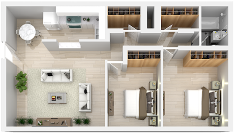 the living room floor plan of a 2100 sq ft apartment